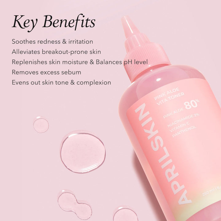 Pink Aloe Vitamin C Brightening Toner 250ML